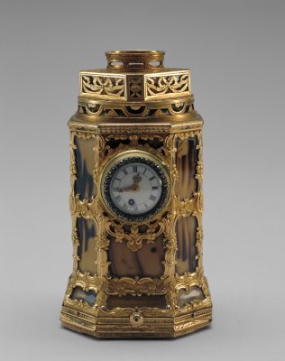 图片[2]-Copper gold-plated agate lamp watch-China Archive